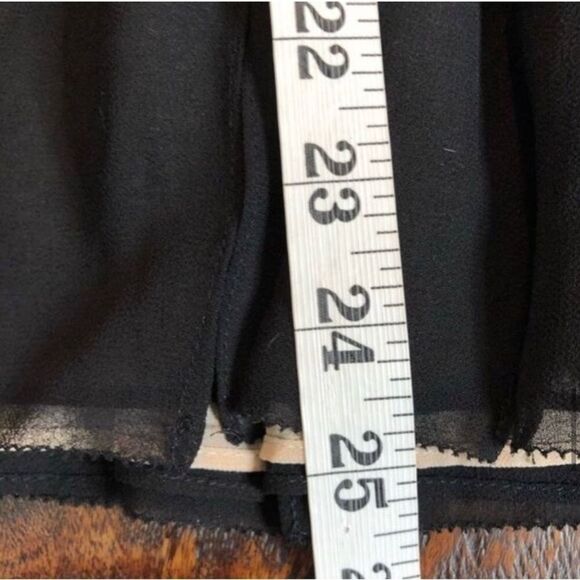 Robert Rodrigues for Neiman Marcus Ruffled Chiffon  Halter Top in Black/Cream - Picture 13 of 15